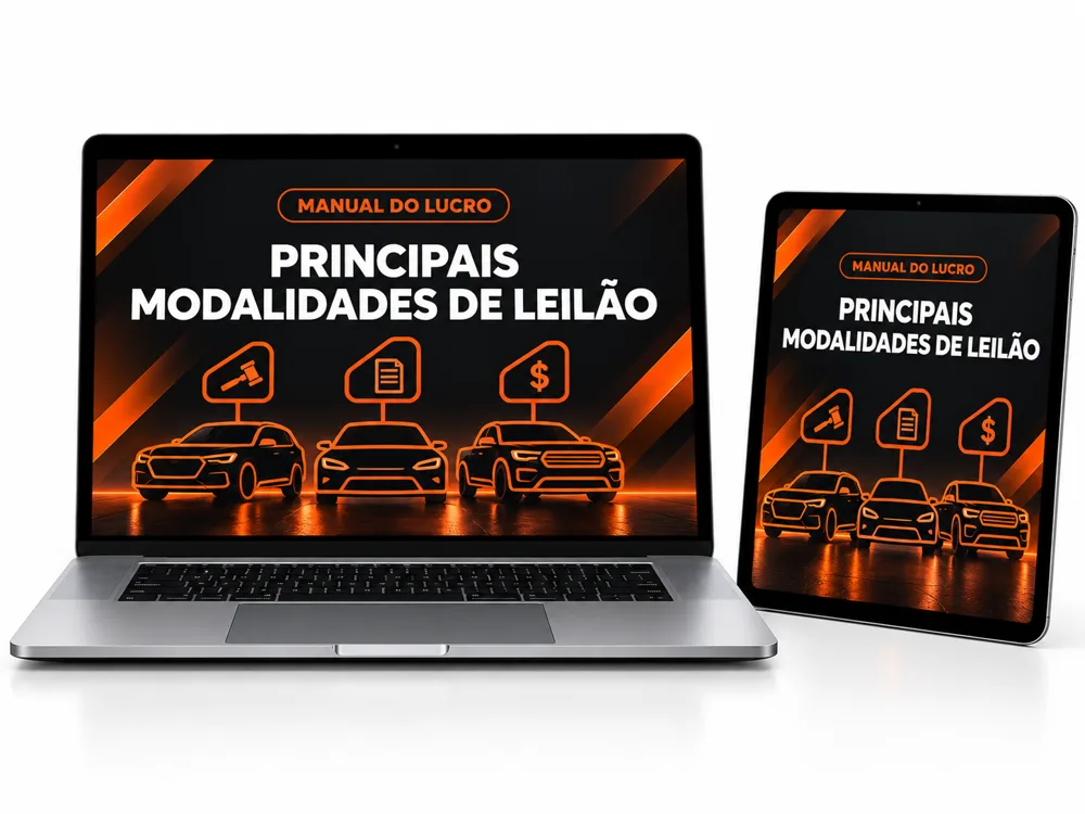 Mockup: Principais Modalidades de Leilão
